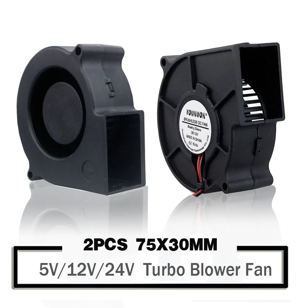 DC 5V 12V USB/2PIN 75mm 75x30mm 7530 7cm 70mm воздуходувка вентилятор|Кулеры и системы охлаждения