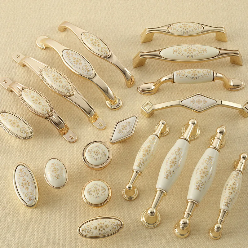 

American Style Cabinet Handles Solid Aluminum Alloy Kitchen Cupboard Pulls Drawer Knobs Furniture Handle Hardware