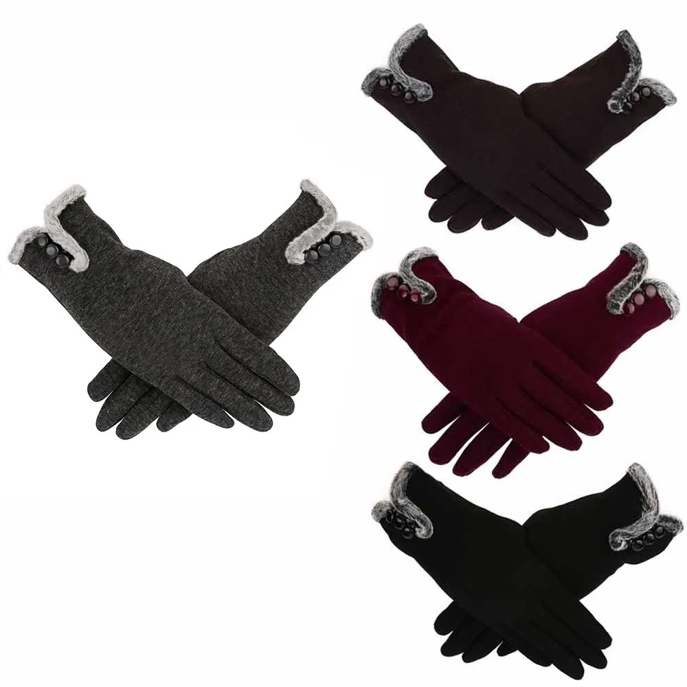 Winter 2021 Women's gloves Elastic cuffs warm cuffs elegant bow-tied gloves Women's gloves soft lined gloves наножники оковы фиксаторы elegant ankle cuffs