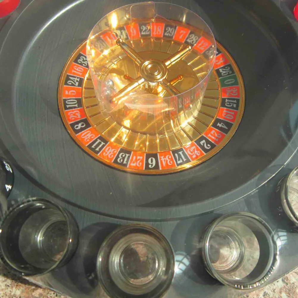 

Steel Balls Bar Family Drinking Roulette Set With 16 Shot Glass Player Home Fun Table Party Supplies Russian Spinning