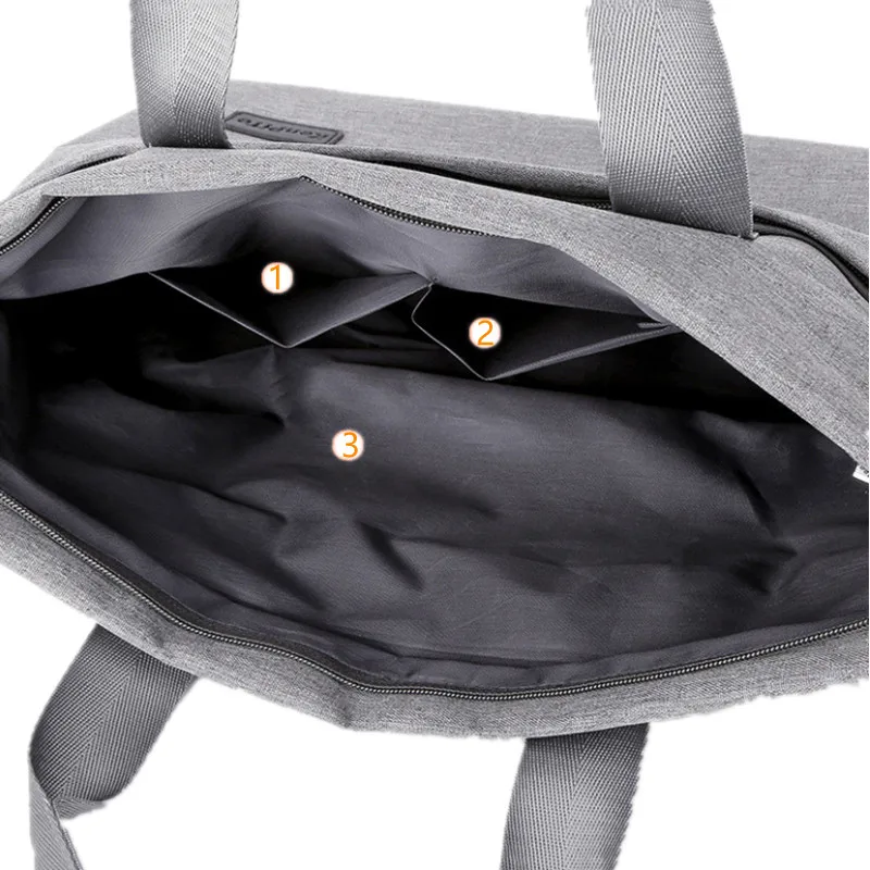14 Inches Briefcase Document Polyester Cloth Stereoscopic Portfolio Portable Office Meeting Multi-functional Laptop Bag 2 Colors