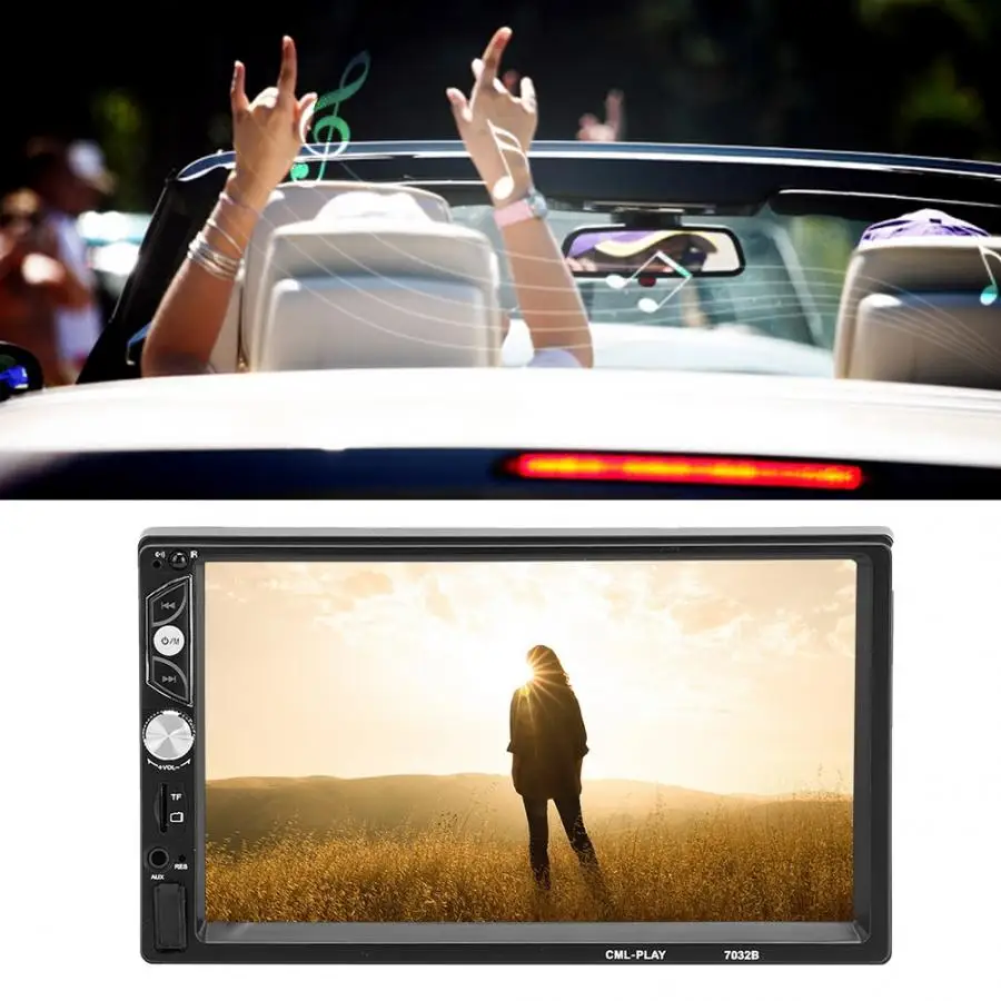 2Din автомобильный Bluetooth Hands-free Радио стерео музыка Hifi MP5 плеер oto teypleri 7 дюймов экран двойной araba aksesuar