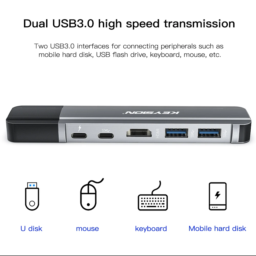 Usb хаб KEYSION C для мульти USB 3 0 HDMI адаптер usb разветвитель док станции MacBook Pro Thunderbolt HUB