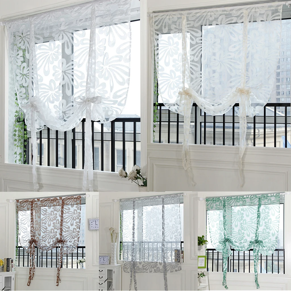 Шикарный жаккардовый цветочный дизайн короткая римская занавеска на окно