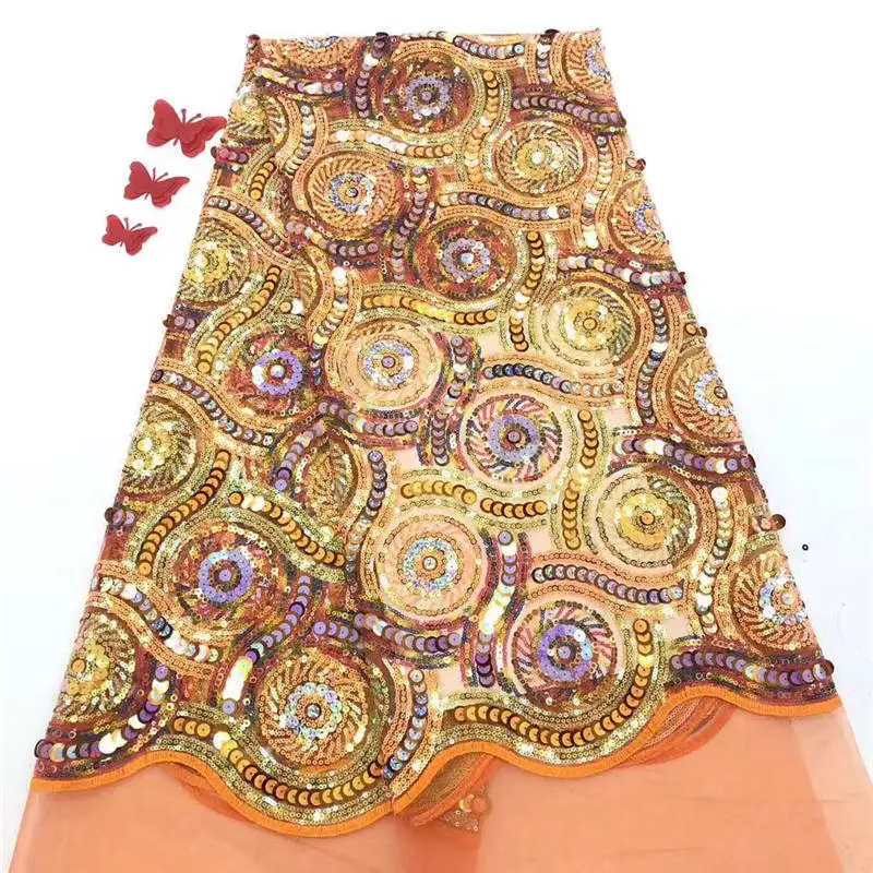 Новинка 2019! ВЫСОКОКАЧЕСТВЕННАЯ кружевная ткань с вышивкой в Африканском