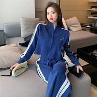 Womens Tracksuit Knitted Cardigan New Style Explosive Fallwinter Loose Outer Wear Short Soft Casual Sweater Jacket Women