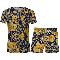 cloudstyle mens 3d t shirt suit harajuku fashion pattern 2 pcs men t shirt short casual short sleeve t shirt short pants male