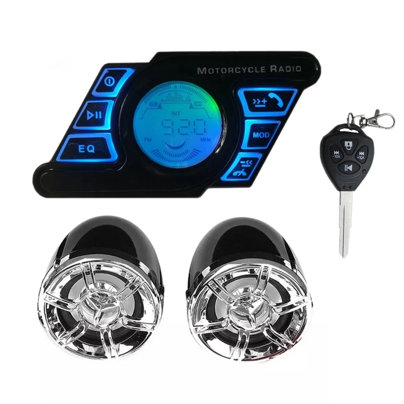 Мотоциклетная Bluetooth Звуковая аудиосистема стерео Громкая связь колонки радио MP3