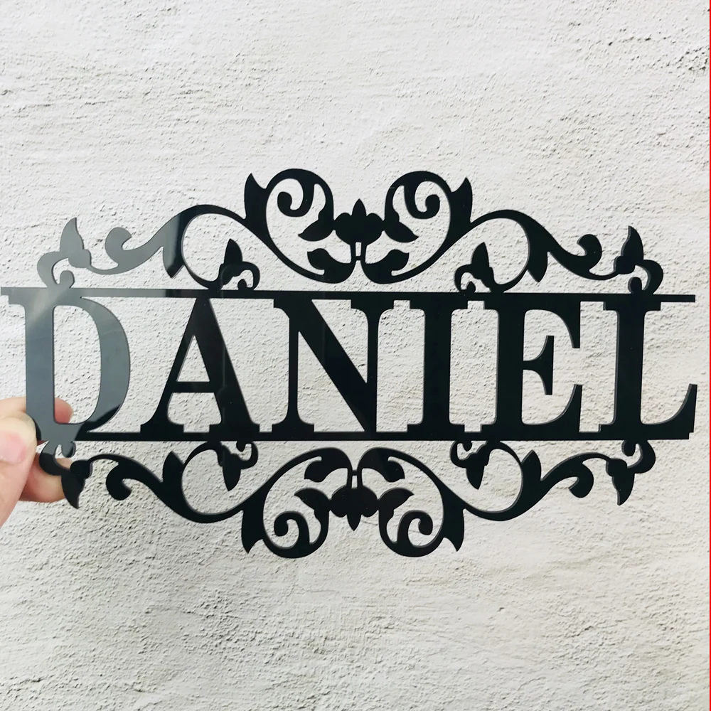 Акриловая вывеска с именем на заказ наружная подвесная знак названием семьи