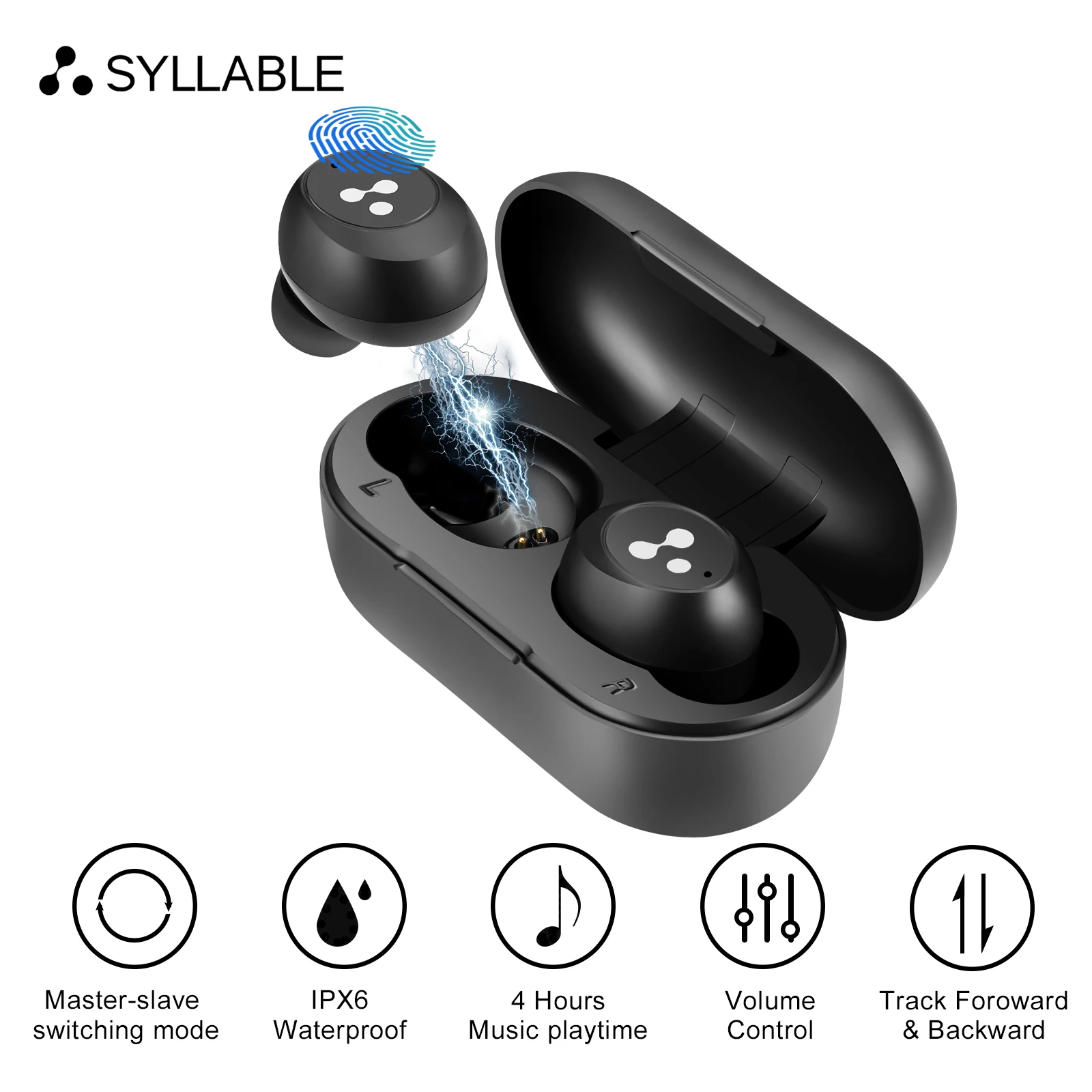 

TWS-стереонаушники SYLLABLE S103, 50 мАч, 4 часа работы
