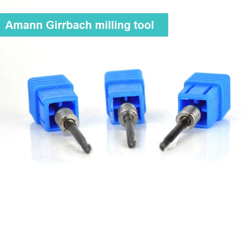 DC Milling Cutter Diamond Coated Zirconia Cutting Tool 3Pcs a Lot for Amann Girrbach System Dental Burs One Set