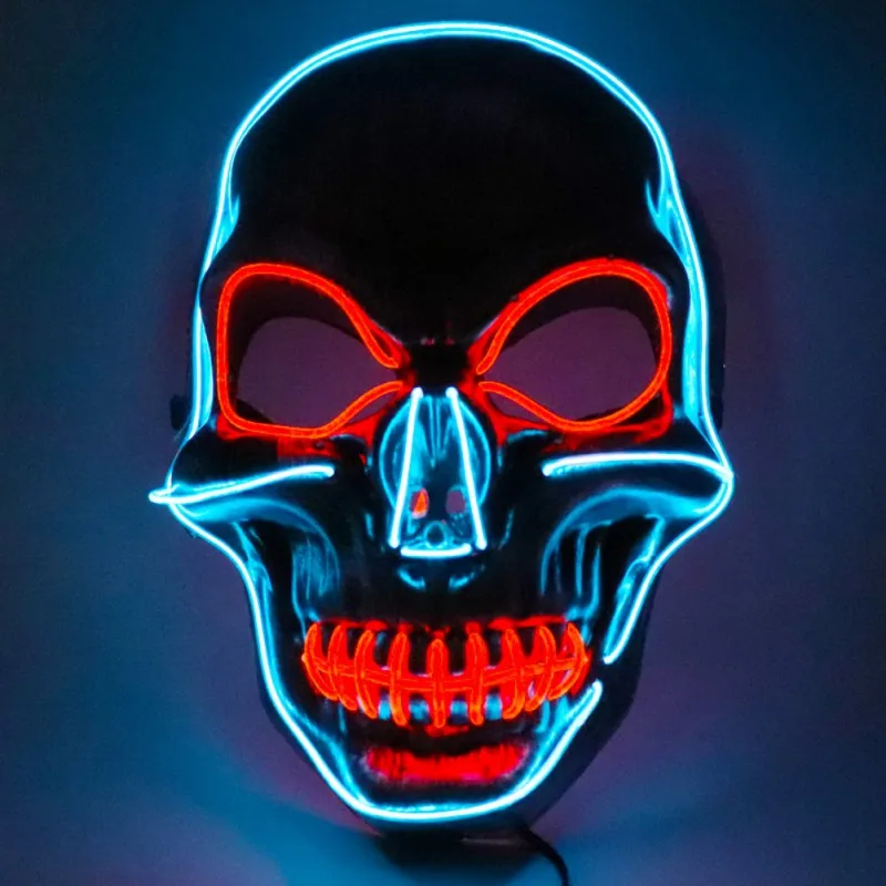 Неоновая светодиодная светящаяся маска Joker карнавальный праздничный светильник