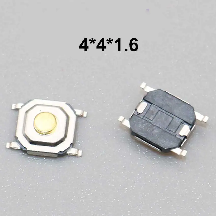 Cltgxdd 10PCS SMD 4x4x1.5 - 3mm 4*4 4PIN SMT Tactile Tact Push Button Micro Switch Momentary Plastic Copper Head | Строительство и