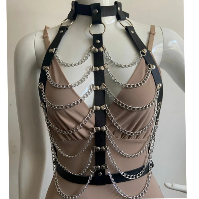 Облегающие майки с цепочкой для женщин пикантный Байкерский жилет уличная