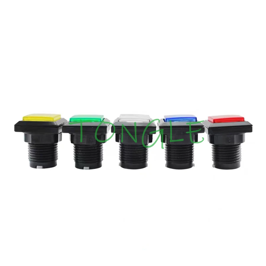 Hot Sale 10pcs/lot 33mm Square Black bevel edge Arcade Button LED Illuminated Buttons with Micro-Switch for Games Parts | Спорт и
