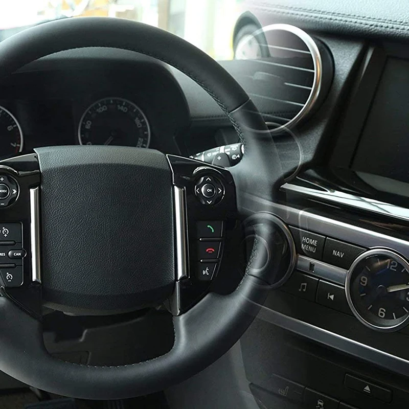 Чехол рулевого колеса автомобиля отделка наклейки для Land Rover Discovery 4 LR4 2010-2016 Freelander