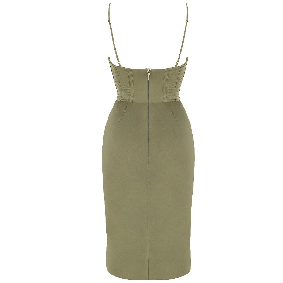 

21 Summer Europe INS new style Solid color Camisole fold strapless Slim Buttocks Dress Girl bodycon bandage dress tight dress