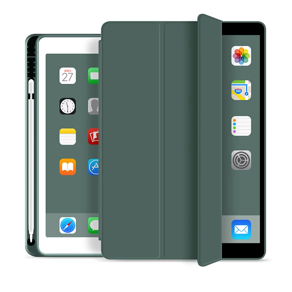 Чехол для 2019 iPad 10 2 7th 2018 2017 9 7 Mini4 5 2020 Pro11 Air3 Smart Cover карандаш 5th 6th 8th поколения поворот