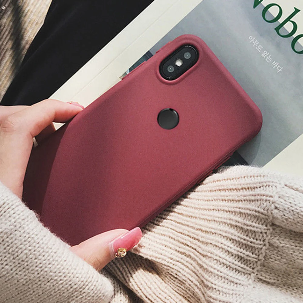 LAPOPNUT силиконовый мягкий матовый ТПУ чехол задняя крышка для Xiaomi Redmi S2 Note 5 6A Pocophone F1