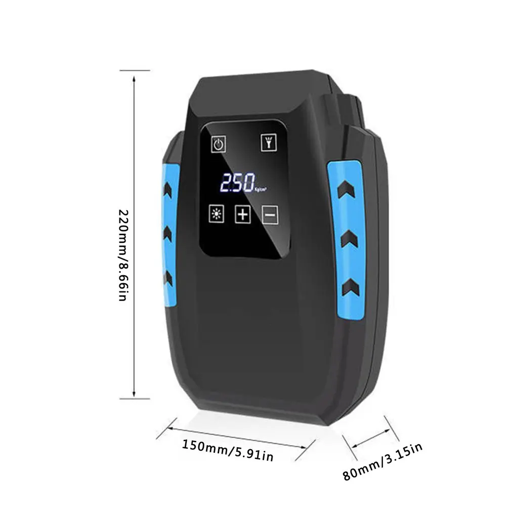 Сенсорный экран шин насос цифровой Воздушный компрессор с большим воздушным