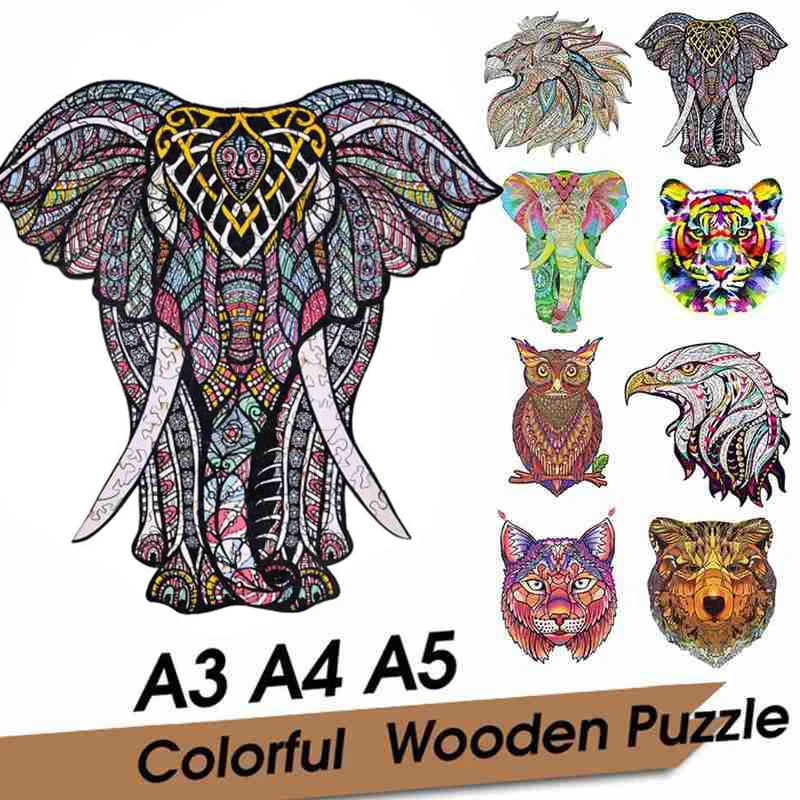 

Dinosaur Wooden Jigsaw Puzzle Toy Wooden Puzzles For Adults Kids Christmas Gifts Educational Games Toys Butterfly Wooden Puzzle