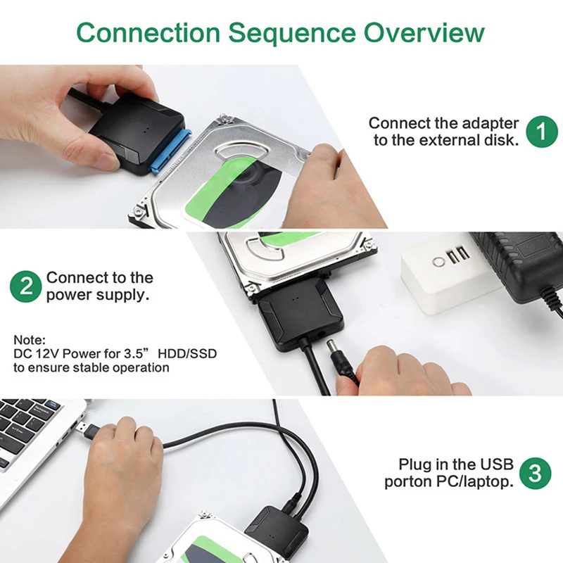

USB 3.0 To Sata Adapter Converter Cable USB3.0 Hard Drive Converter Cable For HDD SSD Adapter