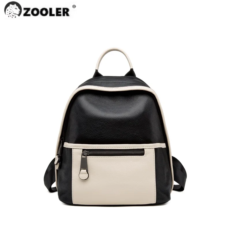 ZOOLER Full Genuine Leather Backpack Women Real Cow Vintage Style Patchwork Bagpack Skin Female Girl Travel Bags SC901