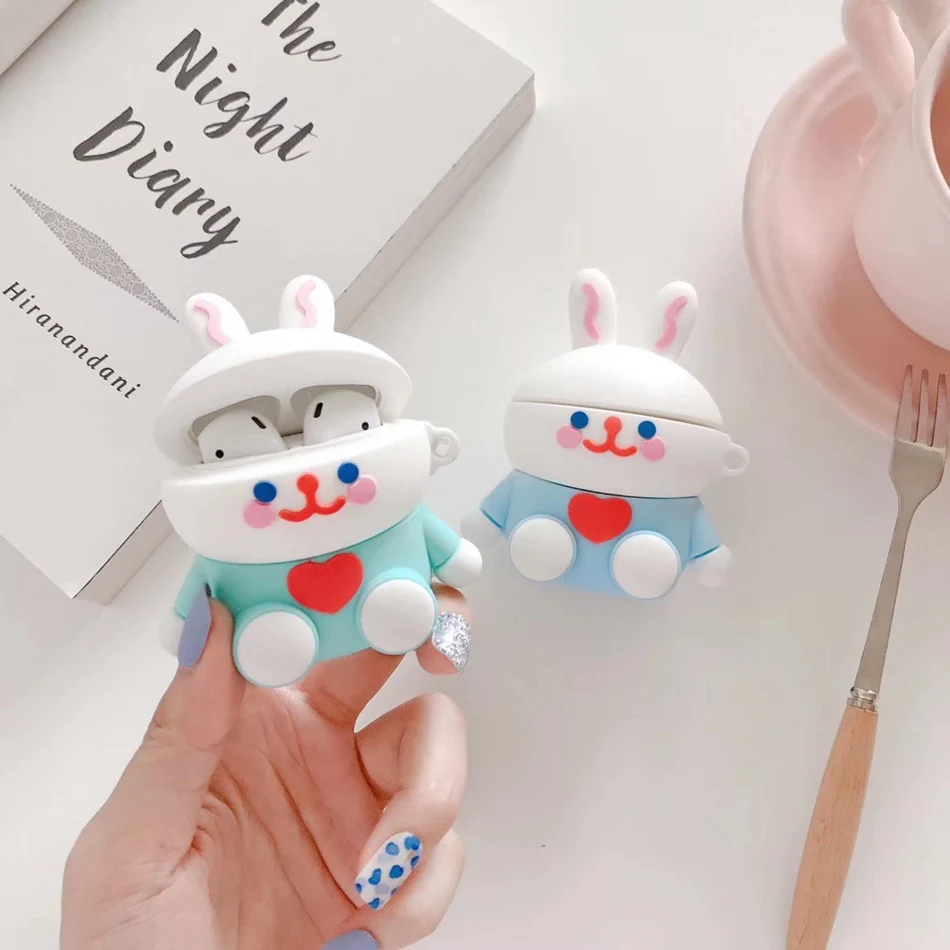 Чехол для AirPods, силиконовый, милый, 3D, игровой, чехол для наушников Airpods, 2, чехол для наушников, для Apple Air pods, чехол, Earpods, кольцевой ремешок