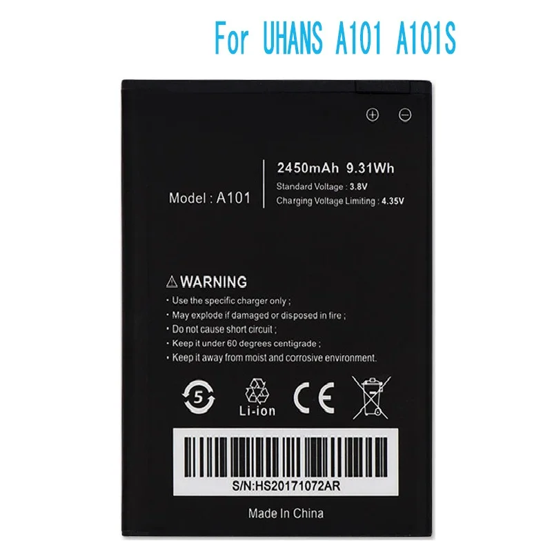 Аккумулятор для UHANS A101 A101S аккумулятор 2450 мАч|Аккумуляторы мобильных телефонов| |