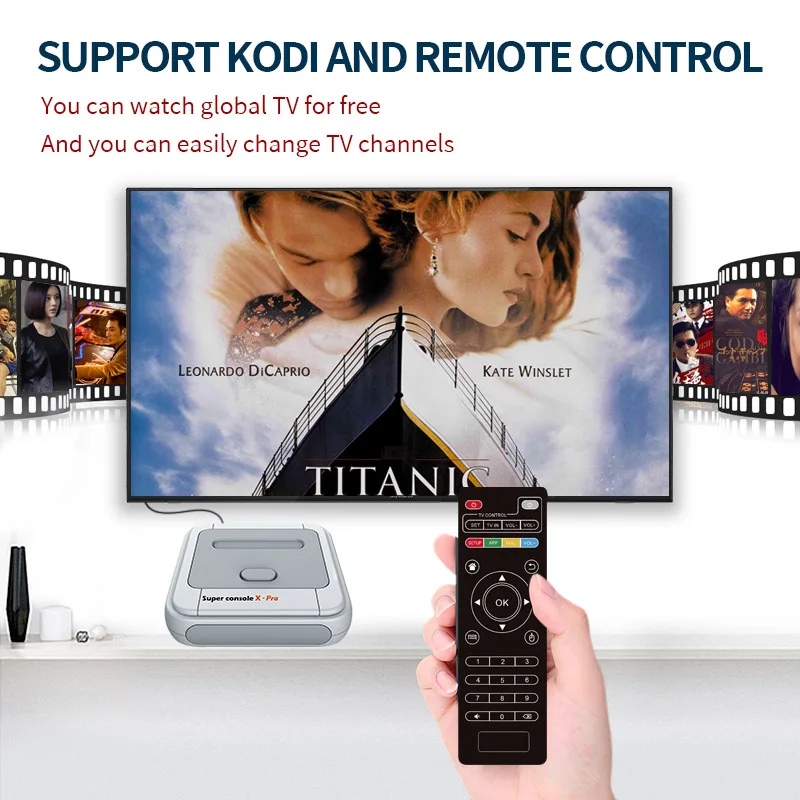 Супер консоль X Pro S905X HD WiFi выход мини ТВ Видео игровой плеер для PSP/PS1/N64/DC игры