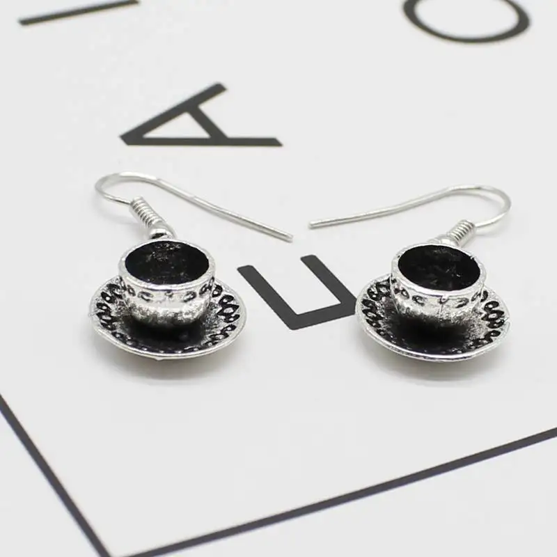 Винтажные серьги в античном стиле с 3d чашкой кофе очаровательные подвески для