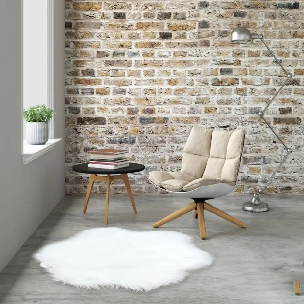 Мягкий плюшевый ковер в форме сливы однотонный коврик домашний модный