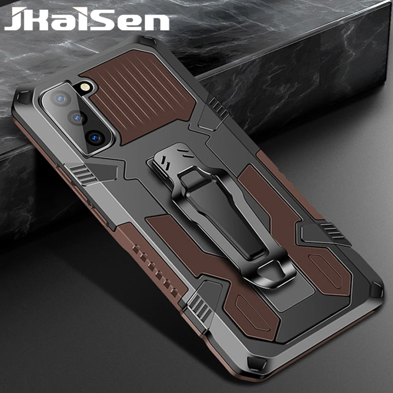 

JKaiSen Shockproof Protective Case For Samsung Galaxy S20FE Magnetic Kickstand with Back Clip Phone Case For Samsung S21FE Cover