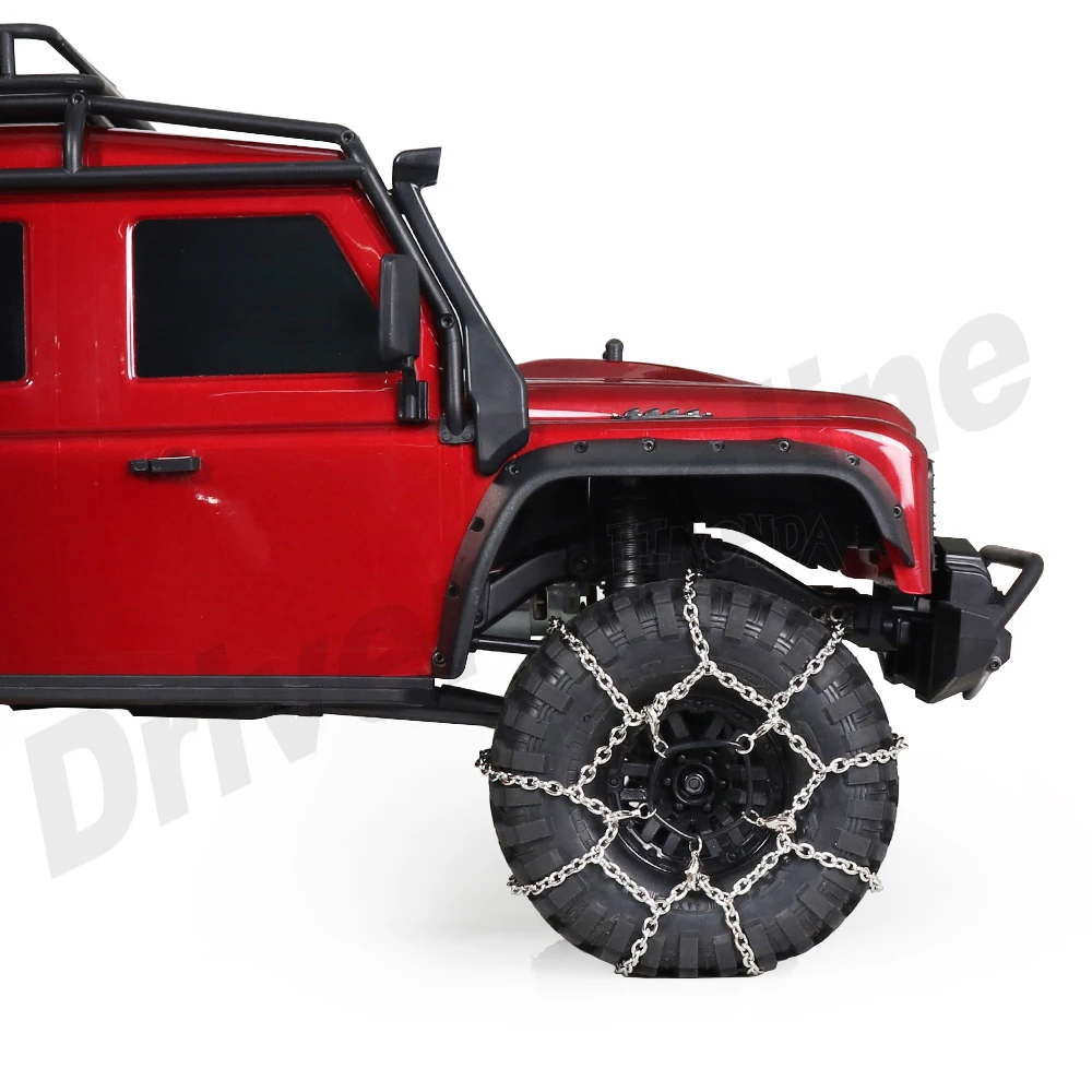Металлические противоскользящие цепи для 1/10 RC Crawler Traxxas TRX4 Axial SCX10 90046 RC4WD D90 TF2 Tamiya