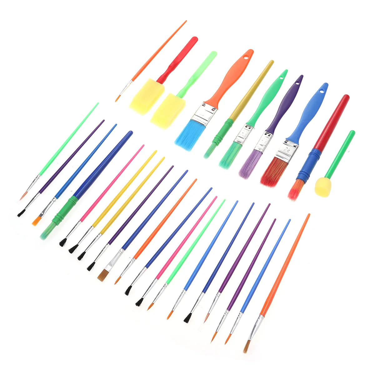 

30pcs Painting Sponge Brushes Set Creative Stamp DIY Art Painting Brush Tools for Kids Children Drawing (Random Type)