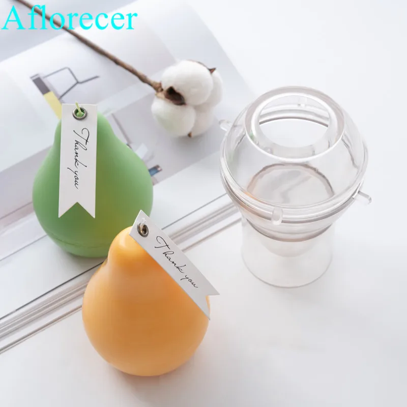 

Fruit shape candle mould Aromatherapy candles Moulds Pear mold Acrylic plastic candle mold Homemade scented candle molds