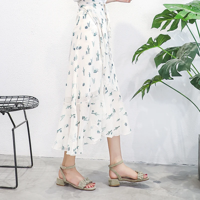 Женская обувь коллекция 2019 года Летние сандалии тонкие туфли на квадратном