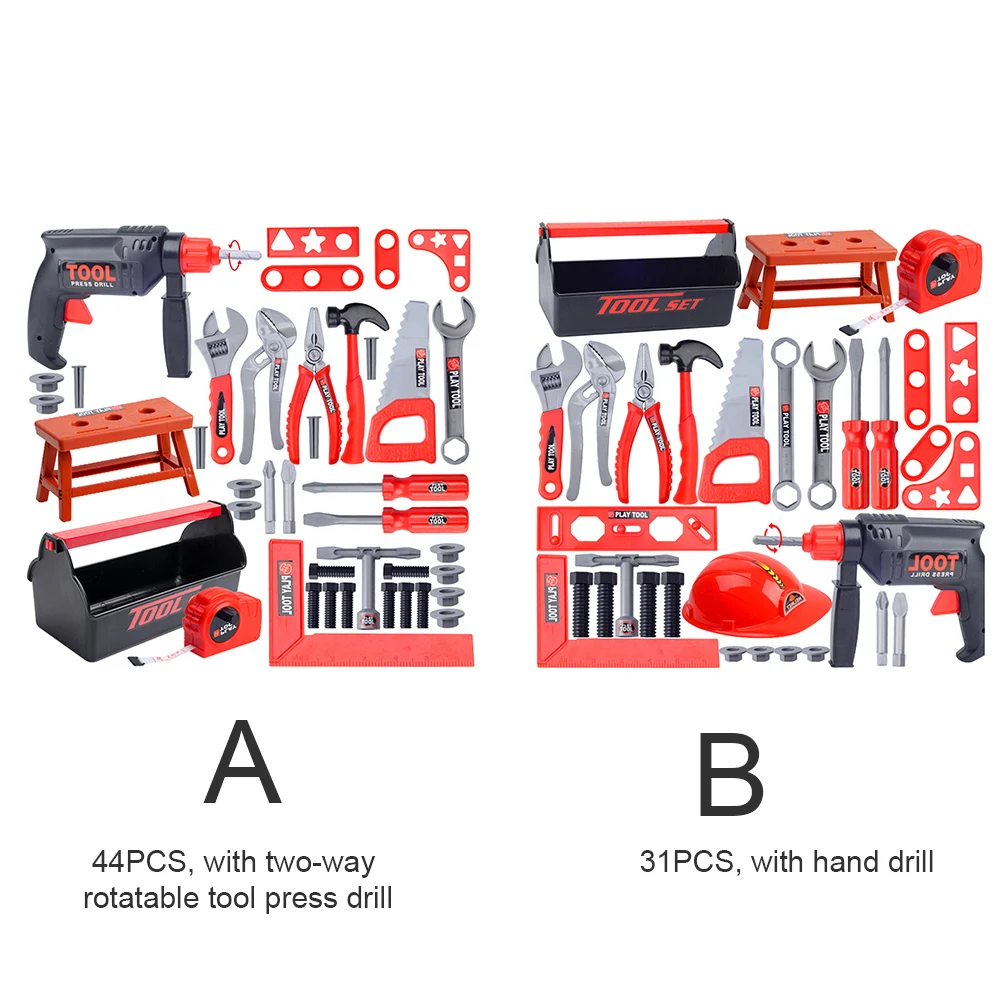 

Электрическая дрель, ящик для инструментов для малышей, отвертка, инженер, Детские симуляторы, подарки, ролевые игры, детский набор инструме...