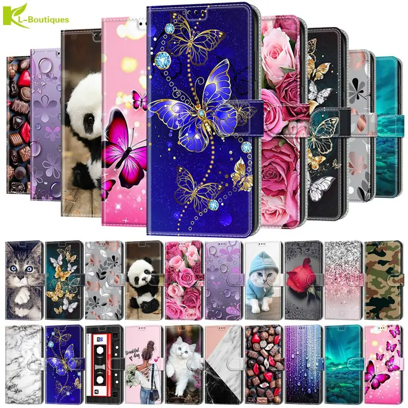For OPPO A15 A15S A 15 A15 s Case Leather Flip Case on sFor Coque OPPO A16 A16S A 15 Luxury Stand Phone Case Wallet Cover Etui
