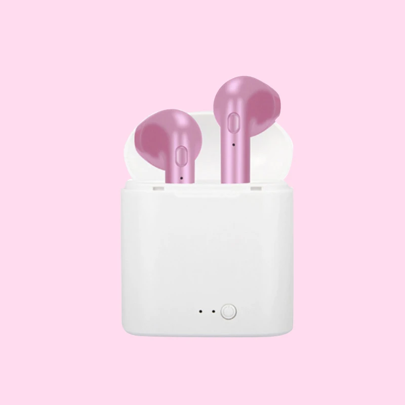 Mgoman I7s TWS Bluetooth 5.0 Earphones i7s Headphones Wireless Earphones In-Ear Stereo Earbuds Dropshipping For All smart mobile - Цвет: pink no box
