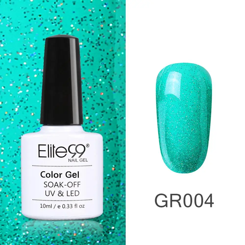 GR004 Elite99 Vernis Полупостоянный 10 мл Светодиодный УФ-гель замачиваемый пурпурный цвет светодиодный лак для ногтей нужна лампа отверждения Гель-лак - Цвет: GR004