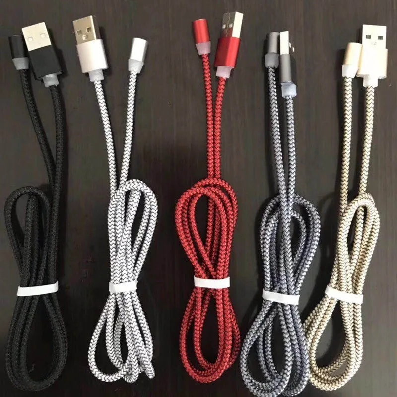 Магнитный кабель Bozhu 3A Micro USB Type C магнитное зарядное устройство со светодиодной