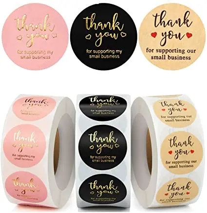 

Thank You for Supporting Our Small Business, Kraft Paper Thank You Stickers, 500 Labels Per Roll 4