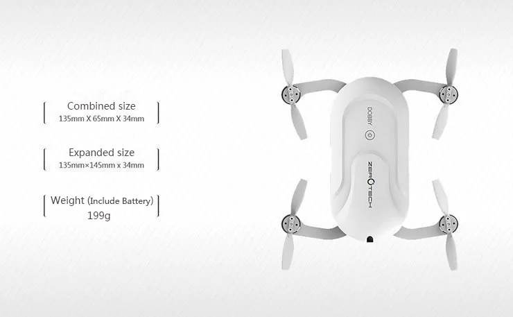 ZEROTECH Dobby Карманный селфи Дрон FPV с 4K HD камерой GPS Мини RC Квадрокоптер (с двумя
