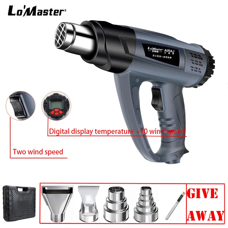 

Фен для сварки горячим воздухом, 220 В, цифровой дисплей, 2000 Вт, 2500 Вт