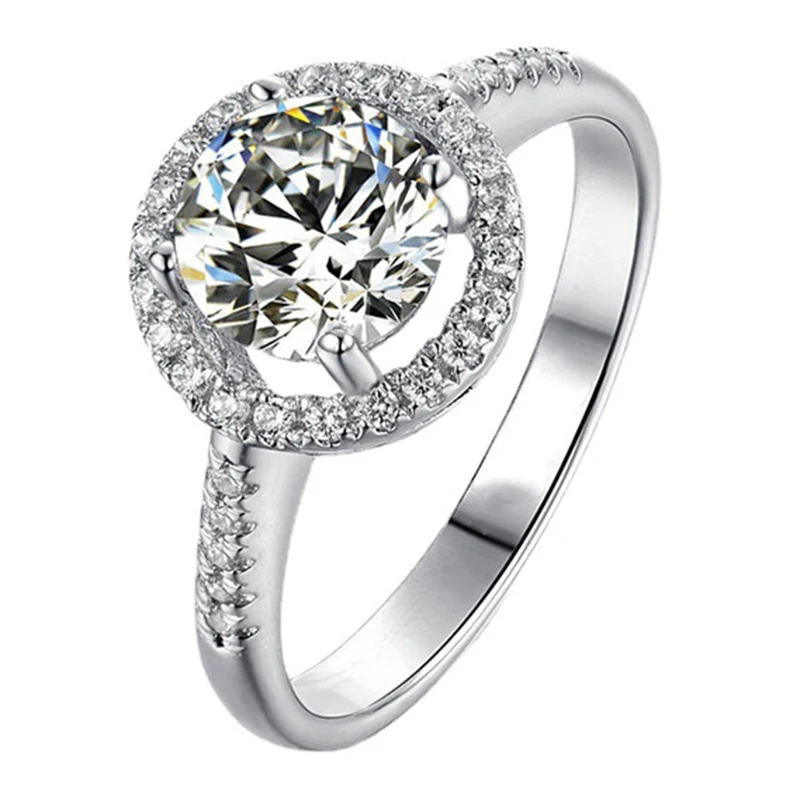 

Authentic S925 Sterling Silver Diamond Ring Original Design Female Proposal Give Girlfriend Gift Luxury Elegant Exquisite party