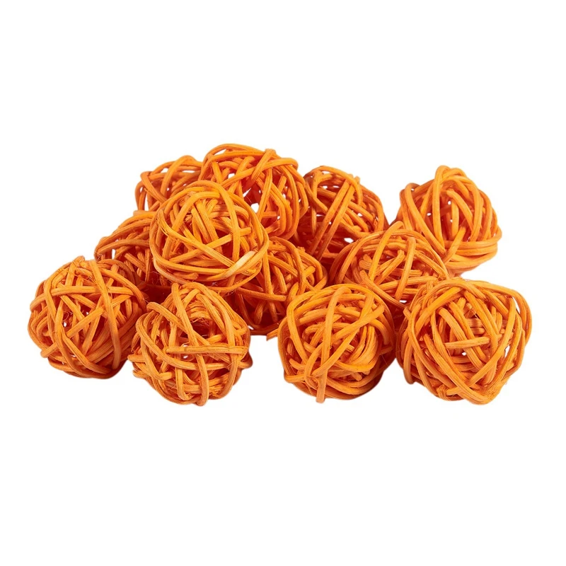 12 шт 3 см Плетеный шарик из ротанга для сада свадьбы вечерние украшения