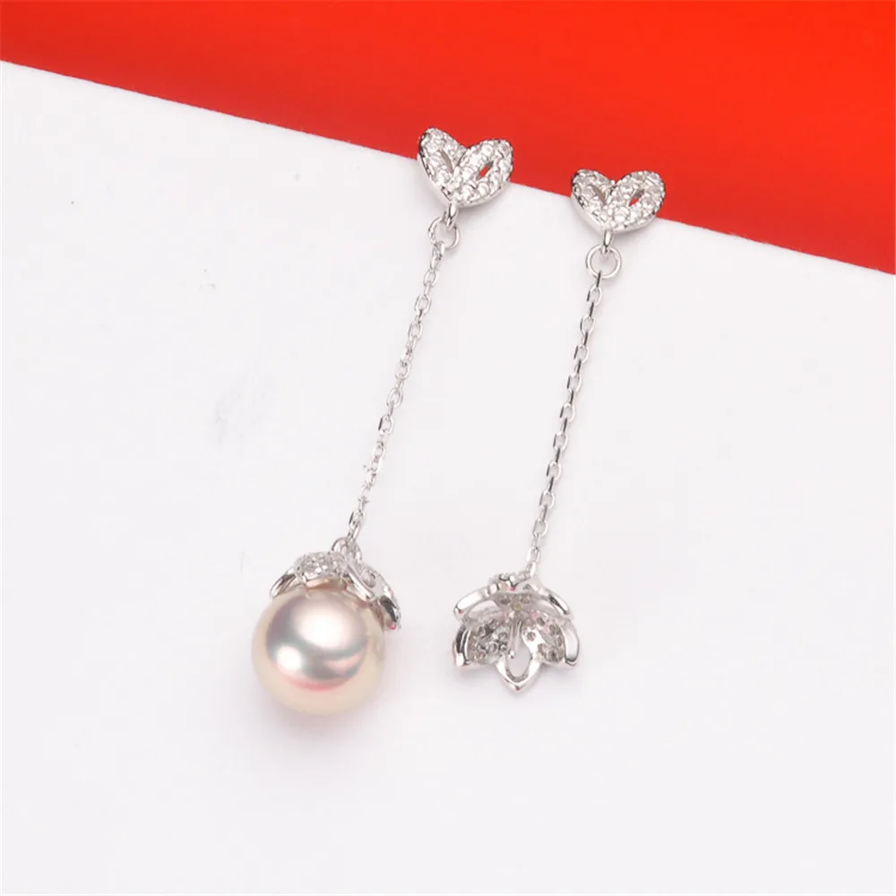 

Настоящее Твердые 925 стерлингового серебра жемчужные серьги-гвоздики, аксессуары Findings, сделай сам, ювелирное изделие ушной крючок пустые По...