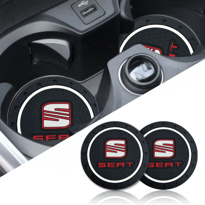 

Cup Coaster Anti-slip Pad Cup Holder Built-in Mat Bottle Pad for Seat Leon 5f Ibiza 6l 6j Leon 1p Cushion Altea Xl Leon Mk3 Ibi