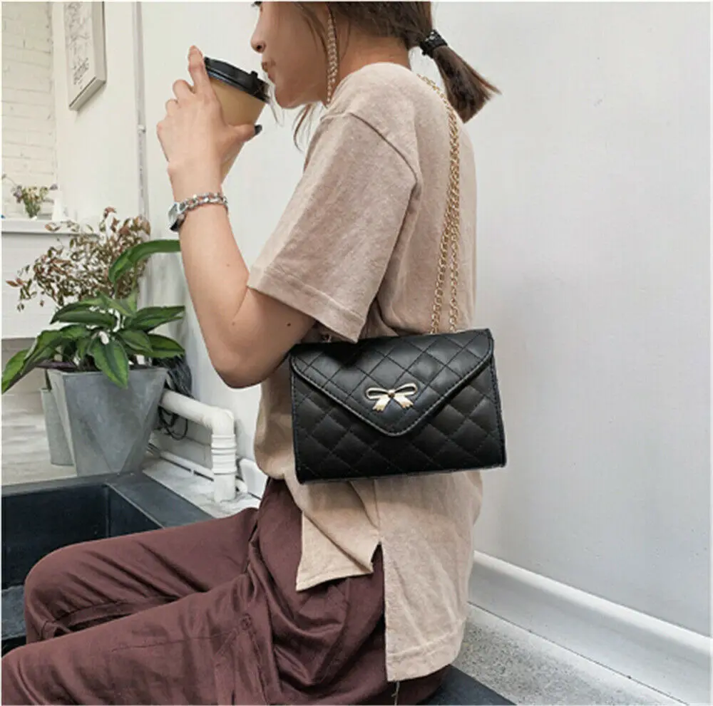 Женская кожаная сумка дамская сумочка-конверт через плечо сумка-тоут стеганая